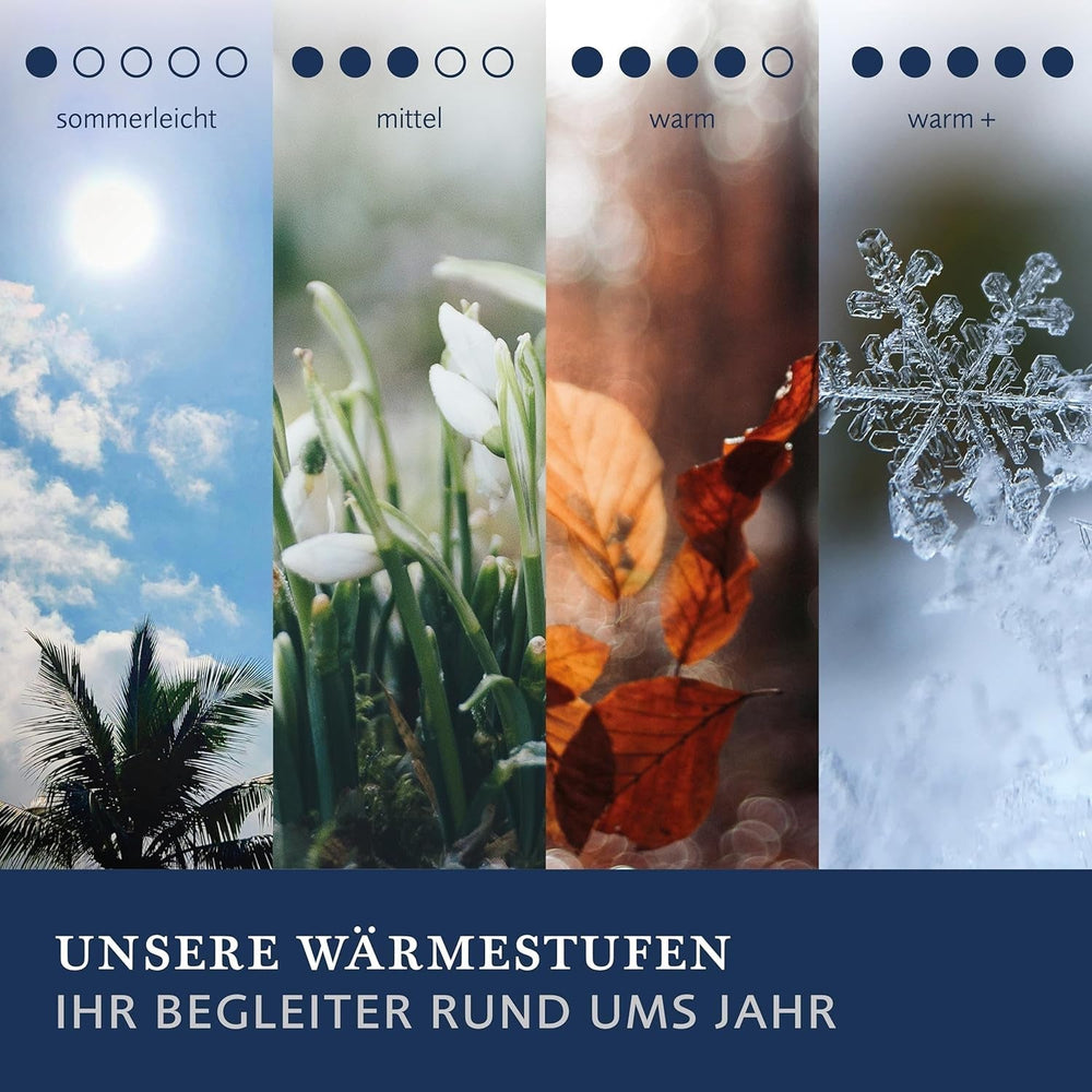 Edredón de plumas Billerbeck - E04 Gold Edition - Edredón para todas las estaciones - Edredón de plumas auténtico 135 x 200 cm - Nivel medio de calidez Edredones y edredones Naty Shop