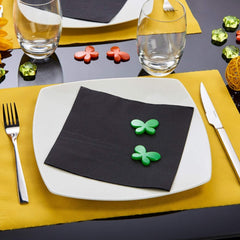 - Șervețele de hârtie Tex Touch - Negre - Șervețele certificate Fsc® - Reciclabile și Biodegradabile - Set de 40 de șervețele negre mari 38 X 38 Cm