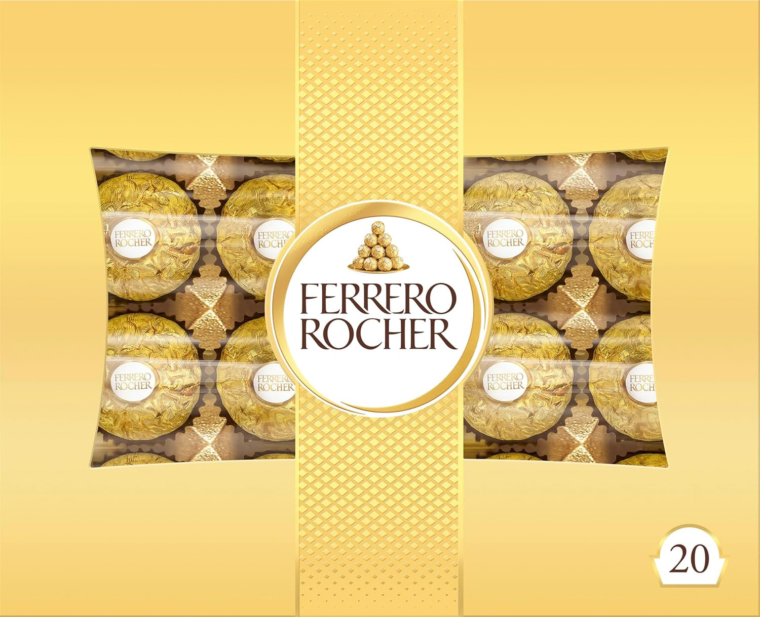 Ferrero Rocher - Bombones especiales crujientes y cremosos de avellanas - Regalo de San Valentín para él y para ella - 16 paquetes de 4 bombones individuales