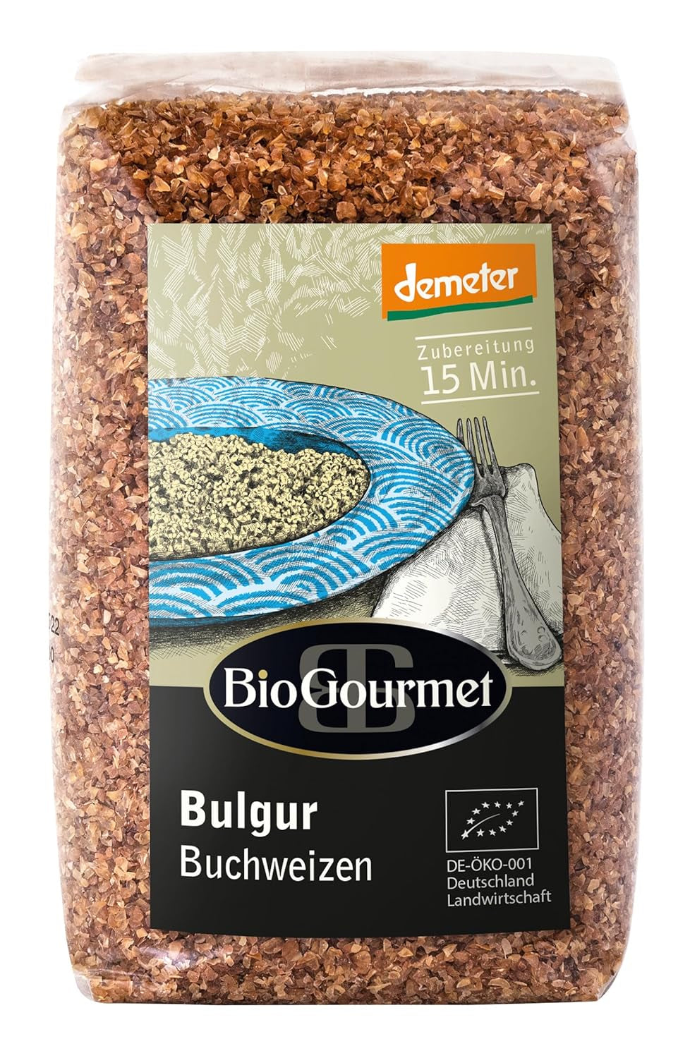 Granos de trigo sarraceno BioGourmet - de producción propia (biodinámicos, fragantes y ligeros, rápidos de preparar), 500 g