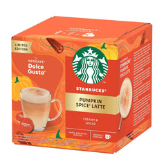 STARBUCKS Pumpkin Spice Latte by Nescafé Dolce Gusto, Dunkle Röstung, Kaffeekapseln 6 x 12 (72 Kapseln)