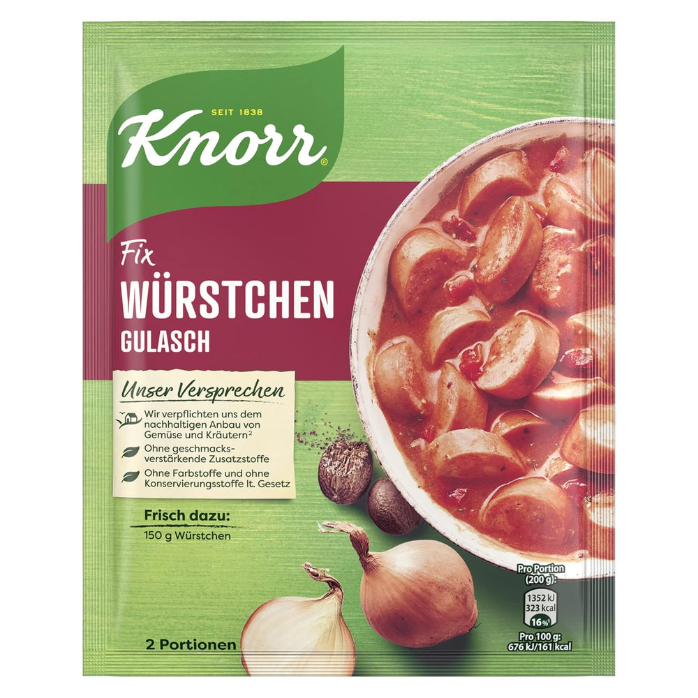 Knorr Fix Würzmischung Paprika-Gulasch für eine leckeres Fleischgericht mit natürliche Ingredient 4 Porciones