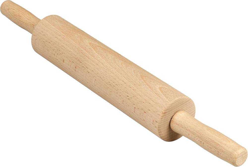 Tala Teigroller aus Buchenholz – Drehbares Nudelholz mit Griffen, glatte Oberfläche, durable & leicht zu reinigen – Perfekt für Teig, Gebäck, Brot & Pizza – FSC-zertifiziertes Holz