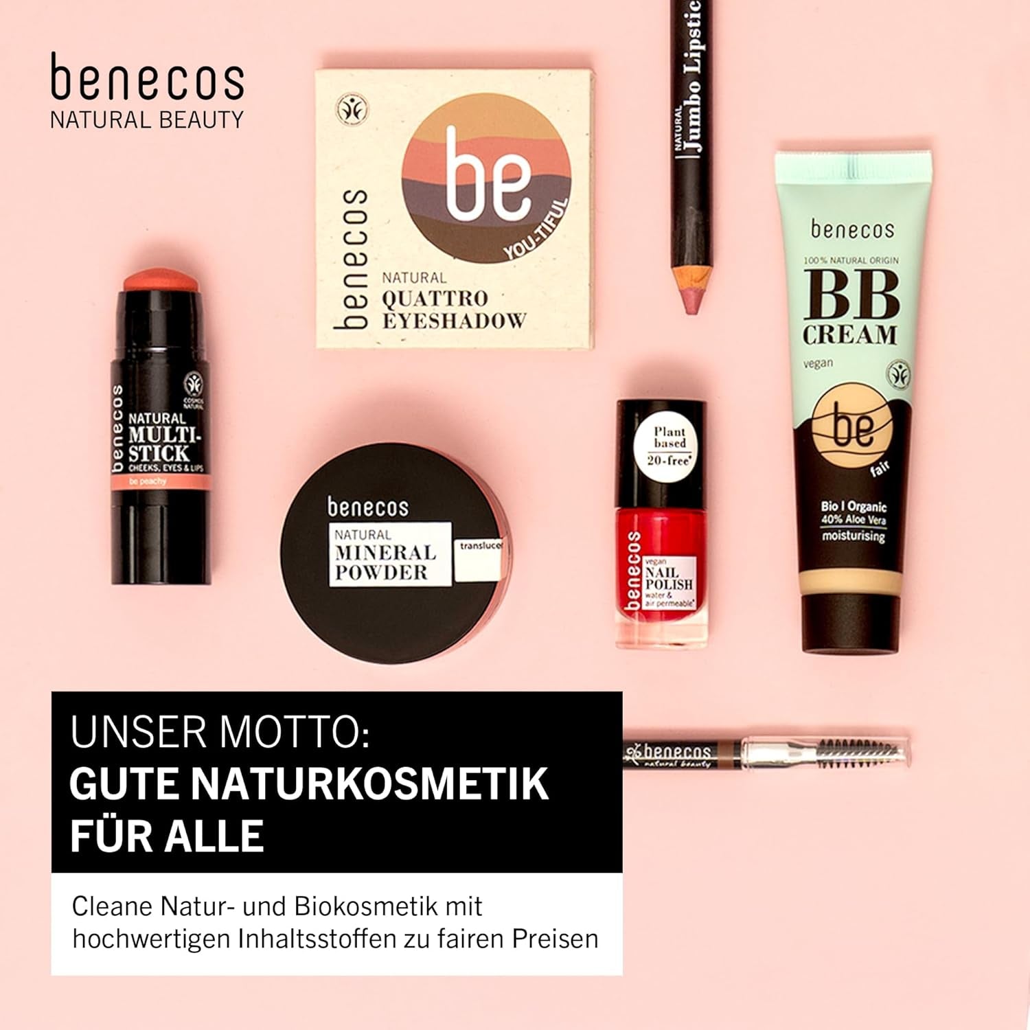 Benecos 20-Free esmalte de uñas vegano oh lala - esmalte de uñas a base de hierbas - de secado rápido y de larga duración - permeable al agua - enriquecido con biotina - 5ml