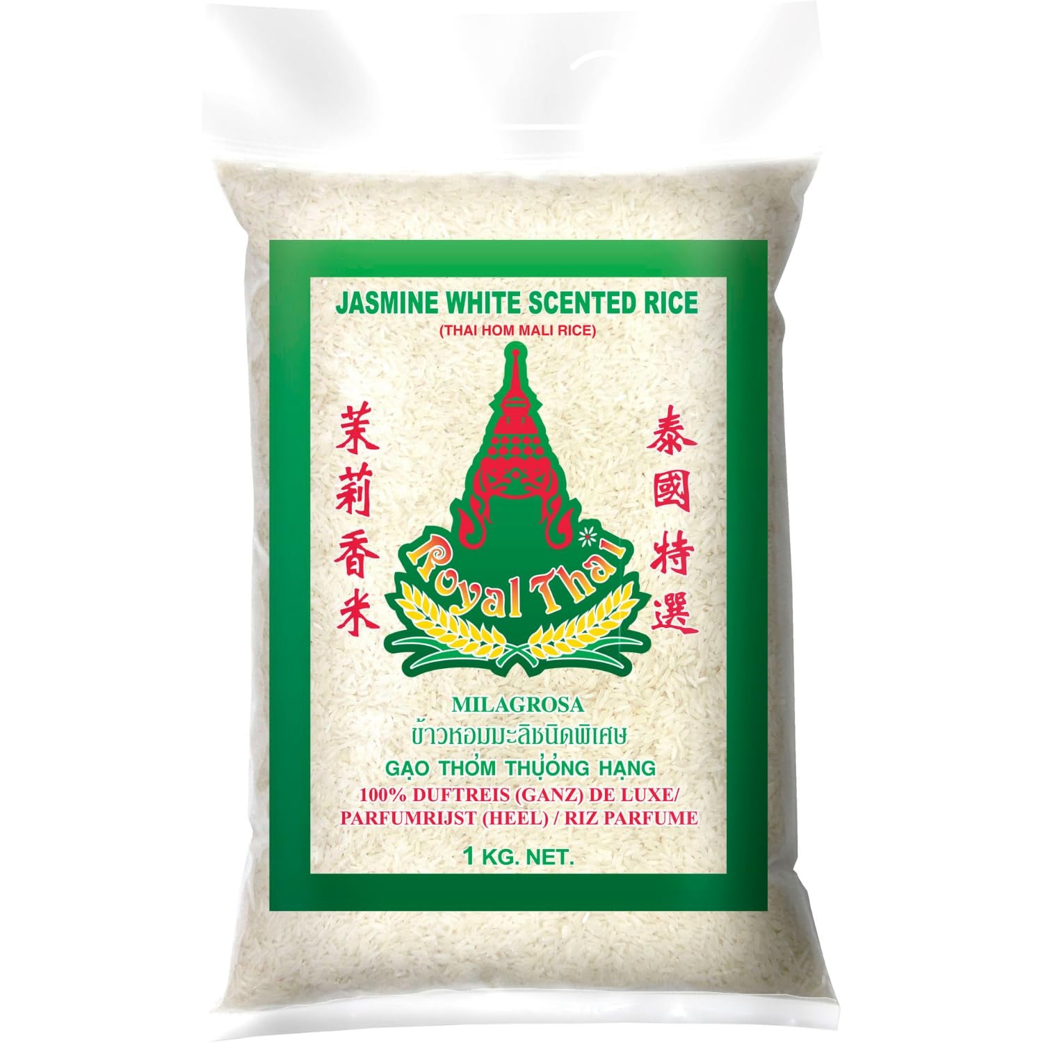 ARROZ ROYAL THAI - Arroz de grano largo perfumado con jazmín - 10 x 1 KG - Multipack