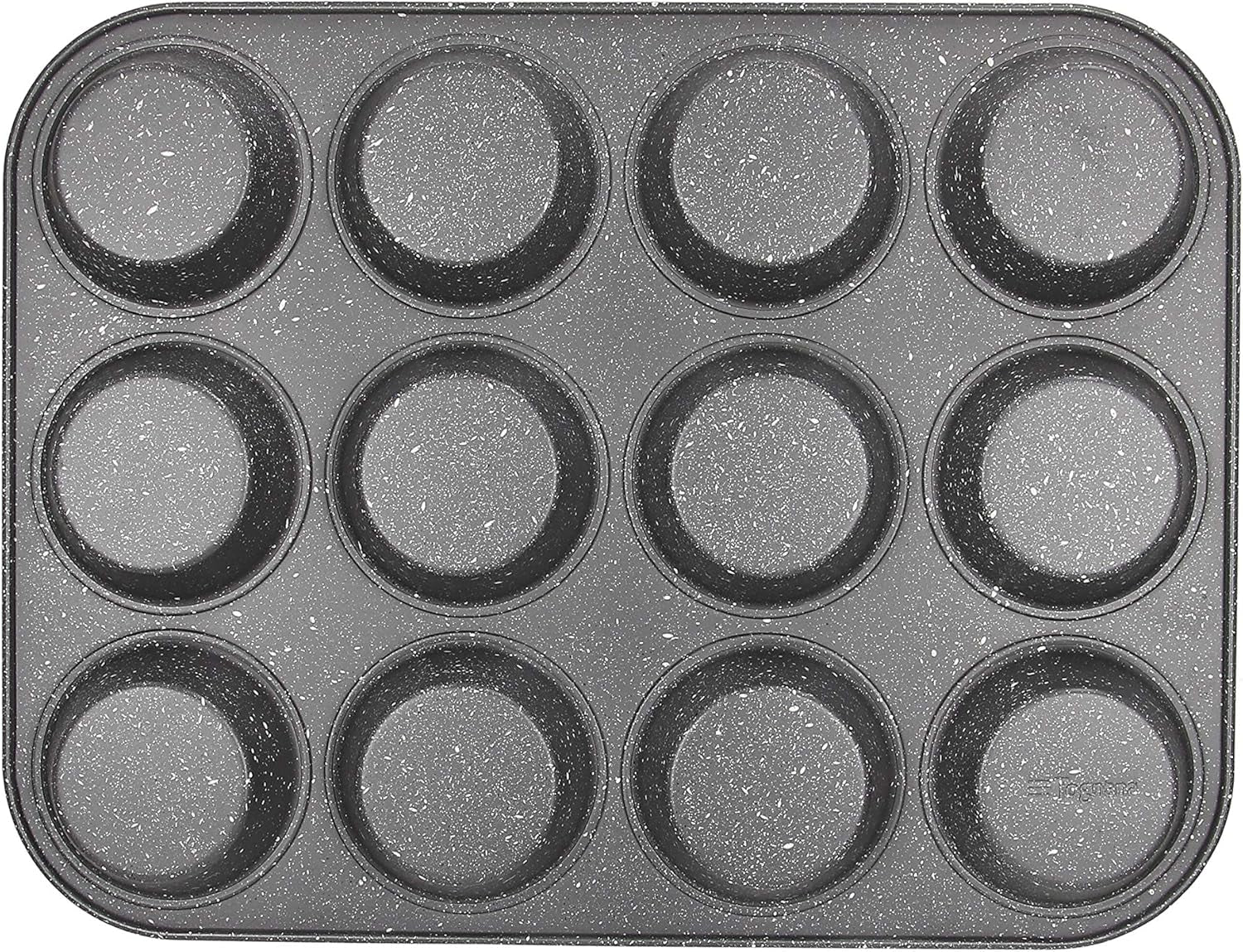Pure Roq Muffinform Para 12 Muffins, Aluminio, Negro Moldes y bandejas para horno Naty Shop