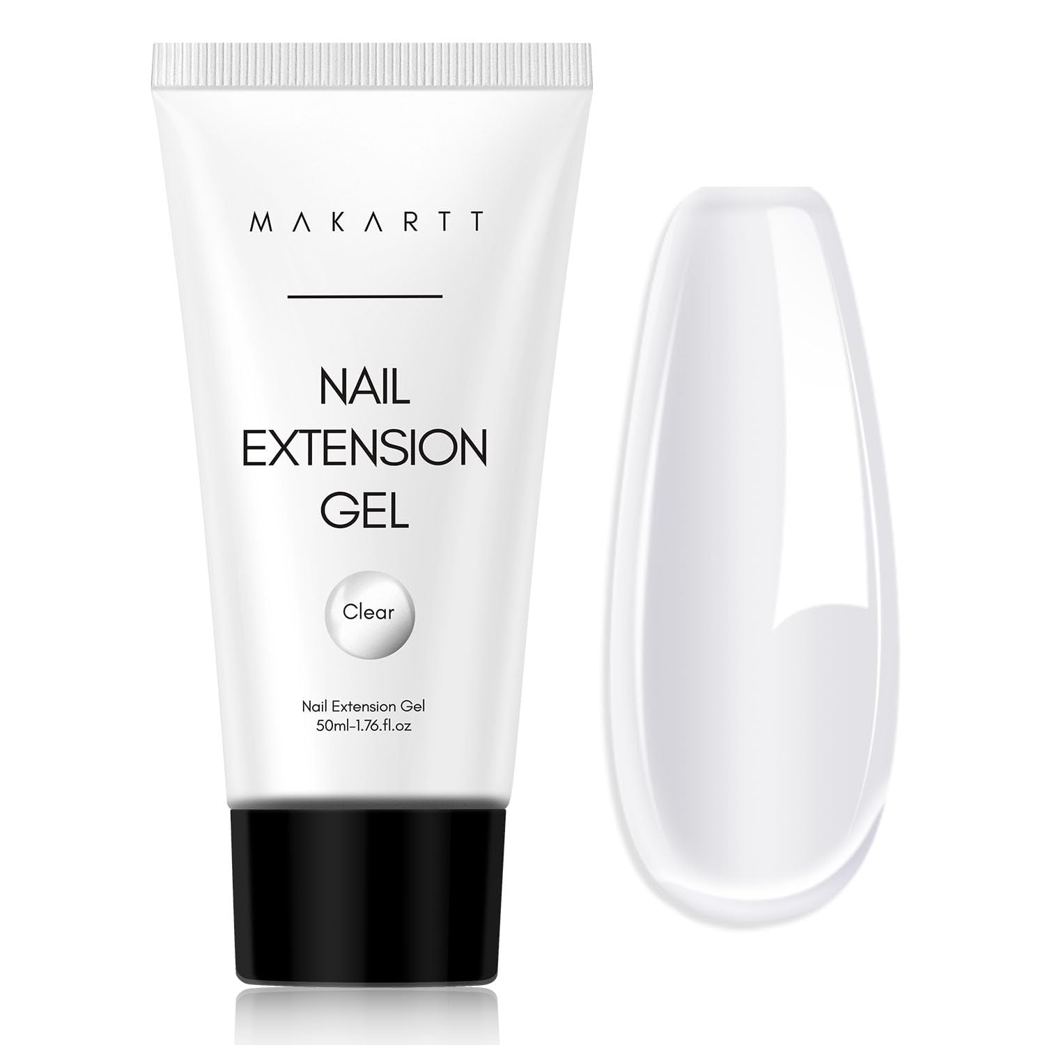 Makartt Poly Nail Extension Gel - 50 ML Extension Builder Acrylic Poly Nägel Aufbaugel Extender Gel Für Gelnägel Für Nagelverlängerung, Nagelstärkung, Nail Art Dekoration(Transparent)