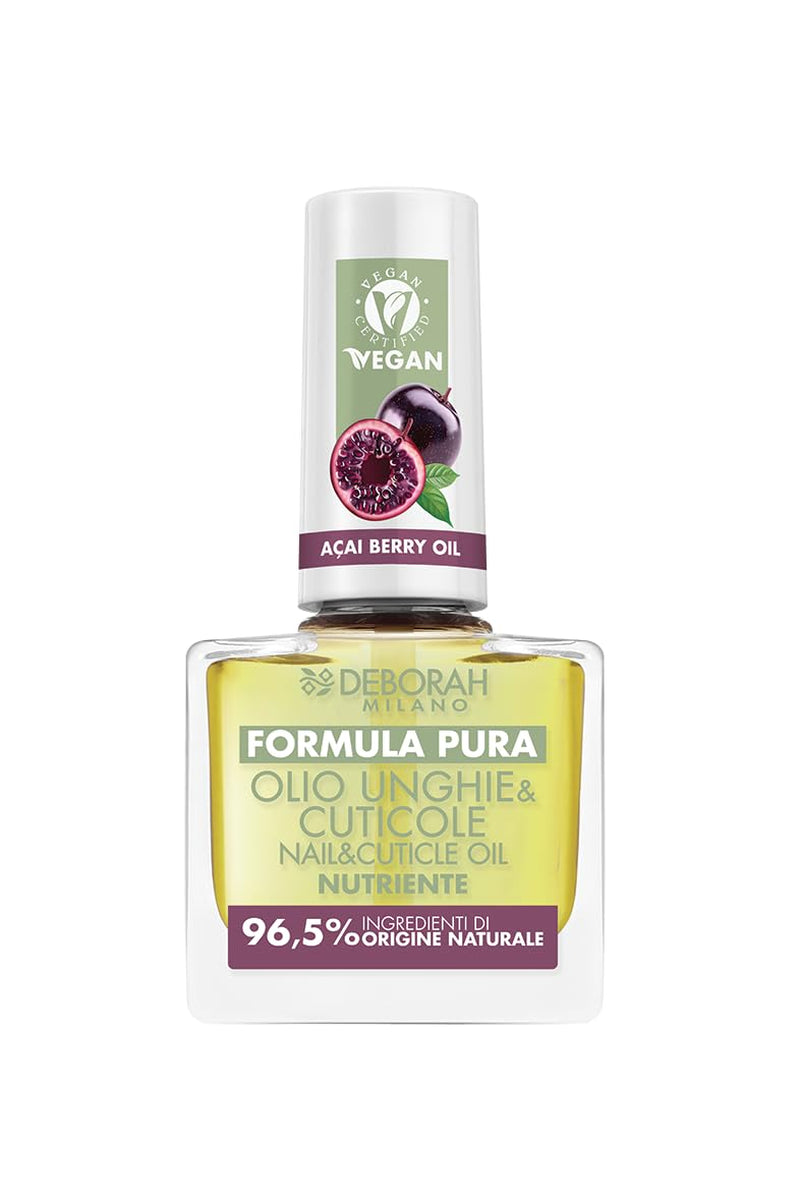 Milano Formula Pure Treatment Esmalte de uñas todo en uno, vegano, para base y top coat, con extracto de limón, revitaliza y reduce el color amarillento, 8,5 ml