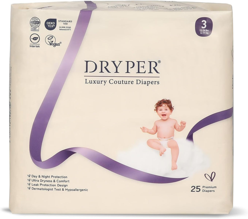 Pañales ecológicos para recién nacidos Tamaño 1 (3-5 kg) Ultrafinos Suaves Hipoalergénicos para pieles sensibles Protección contra fugas 3D Indicador de humedad premium para uso diurno y nocturno 180 unidades