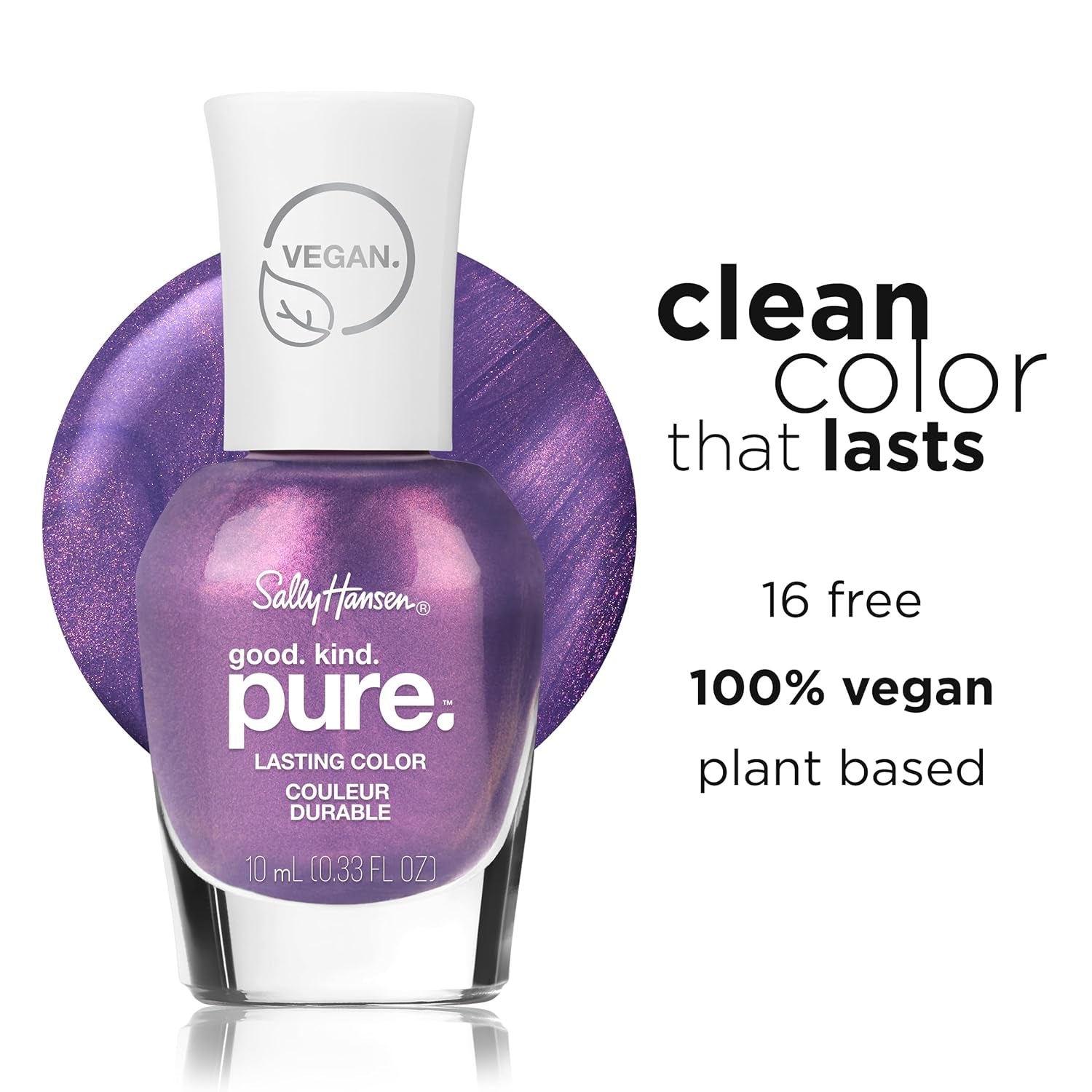 Good, Kind, Pure Iris Dusk, fórmula vegana, ultrabrillante, de secado rápido, 10 ml