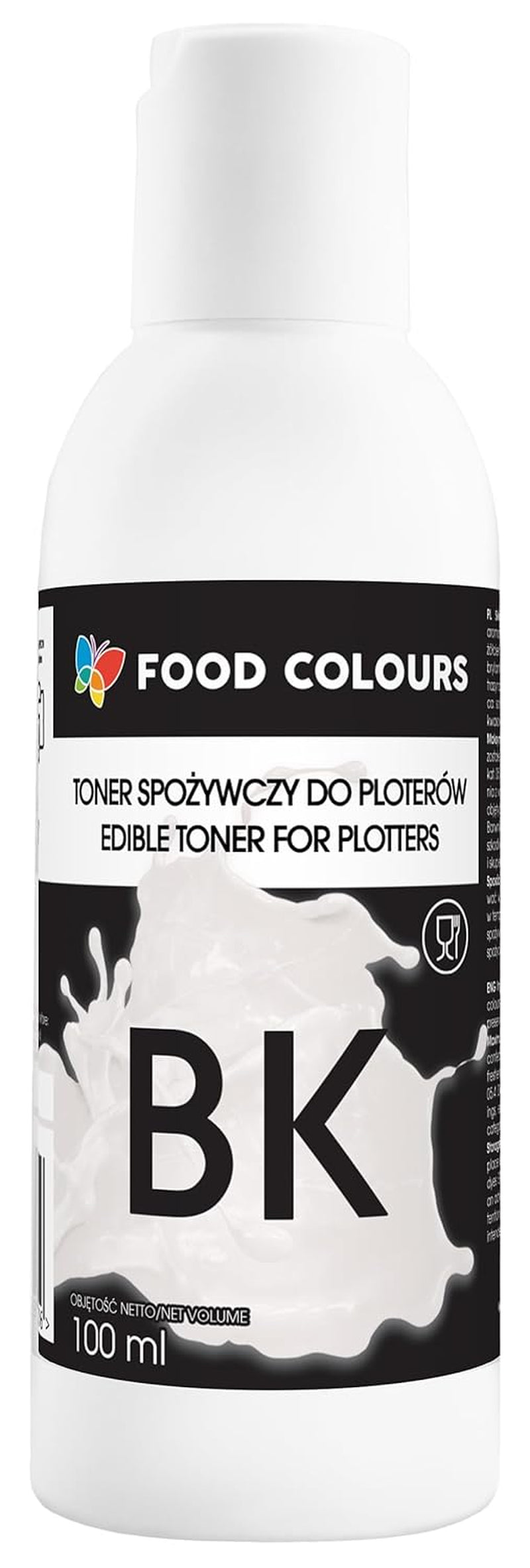 Set de coloranți alimentari cu cerneluri comestibile pentru plottere 6 x 100 ml | Cyan deschis | Cyan | Magenta deschis | | Magenta | Galben | Negru | Imprimare comestibilă, Imprimare pe hârtie tip wafer, adaos decorativ pentru prăjituri