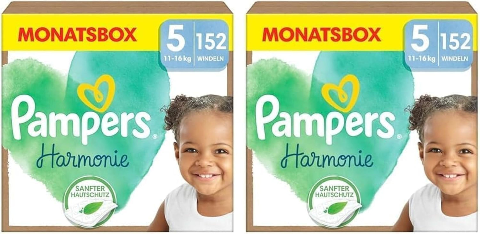 Pañales Pampers Harmony talla 4, 174 pañales, 9 kg-14 kg, protección suave para la piel con 100% protección Pampers