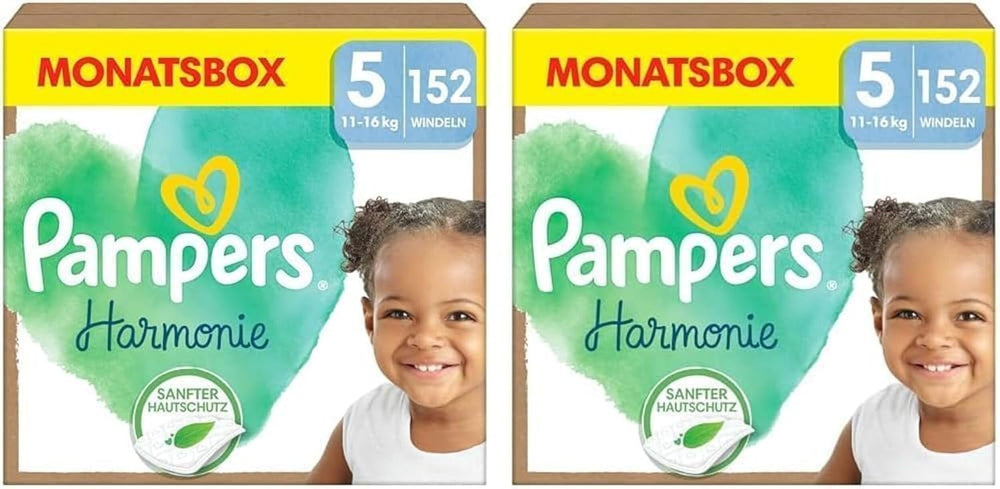 Pañales Pampers Harmony talla 4, 174 pañales, 9 kg-14 kg, protección suave para la piel con 100% protección Pampers