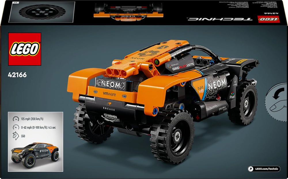 LEGO Technic Juego de coches de carreras NEOM Mclaren Extreme E, juguete de motor para niños, coche de viento para construir, regalo técnico para niños y niñas de 7 años 42166 Juegos de construcción Besuche den LEGO-Store