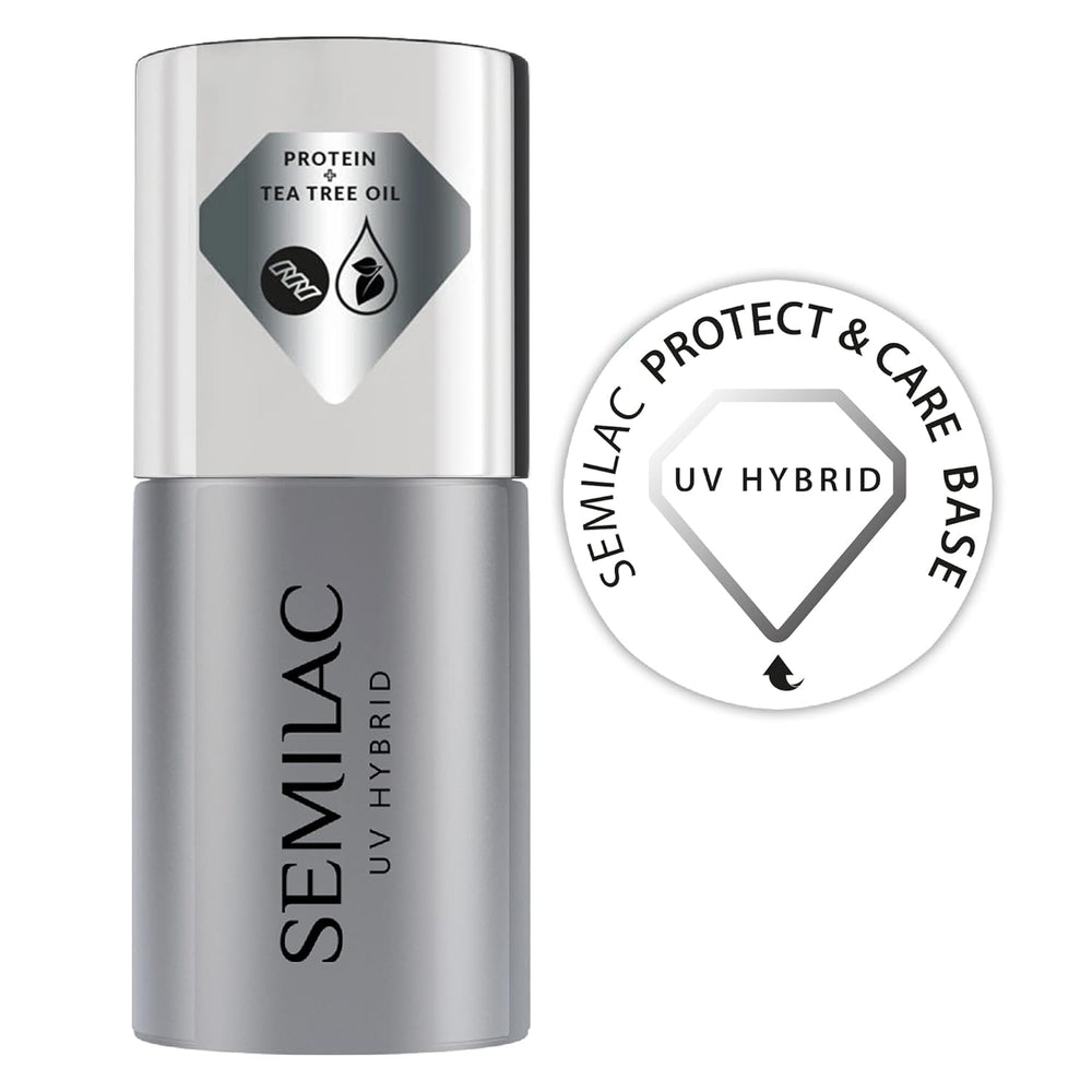 Semilac Pure & Clean base de esmalte de uñas UV 7ml – Base híbrida autonivelante para uñas sensibles