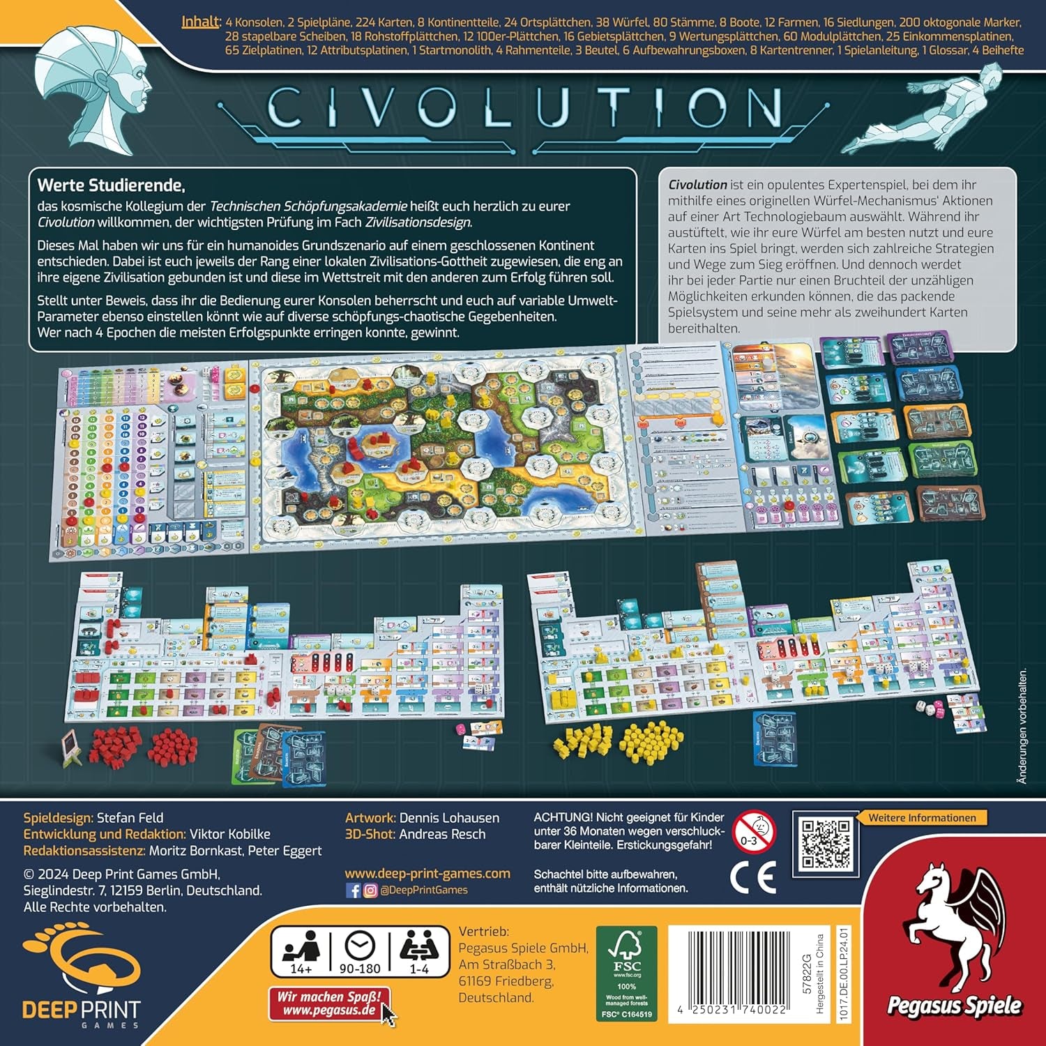 Pegasus Games 57822G Civolution (Juegos de impresión profunda), multicolor