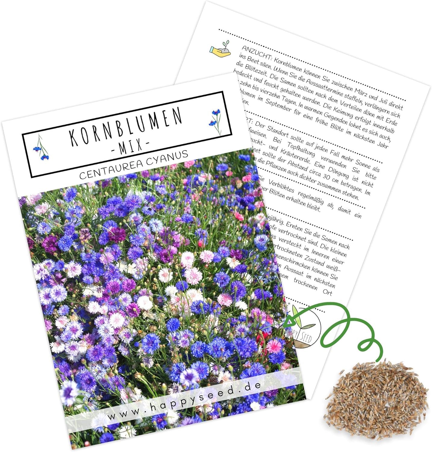 Kornblumen Samen (Centaurea Cyanus) - Wunderschön Leuchtende Blumen Mit Langer Blütezeit Für Eine Bunte Blumenwiese (Rot, 1000 Korn, 80 Cm)