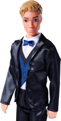 Simba 105733629 - Steffi Love Kevin Encantadora muñeca con traje elegante, pajarita y chaleco, 30 cm, a partir de 3 años, muñecas Naty Shop