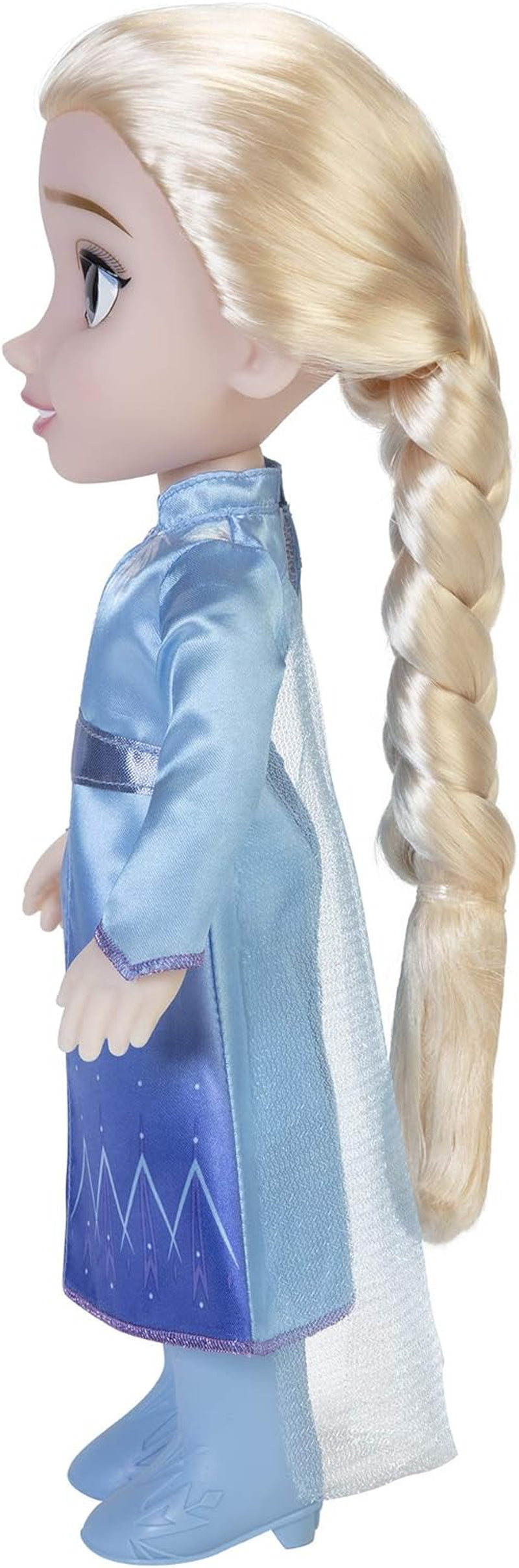 Disney Frozen 2 ELSA Reisepuppe, 35 cm große Puppe mit vom Film inspiriertem Kult-Modekleid, Stiefeln und Langen geflochtenen Haaren für zusätzlichen Spielspaß, für Mädchen ab 3 Jahren