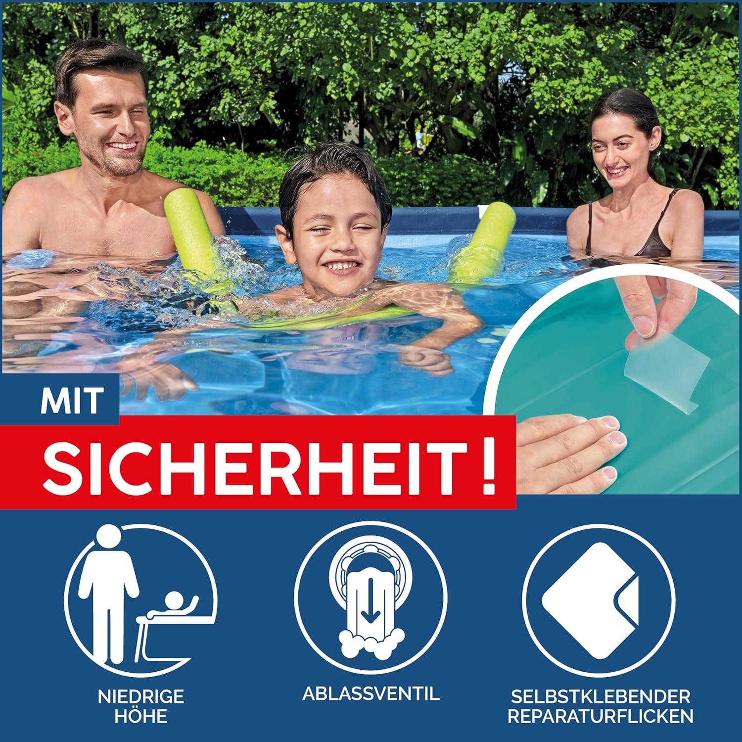 Piscina 2,59m x 1,70m x 61cm / 8'6" x 67" x 24"