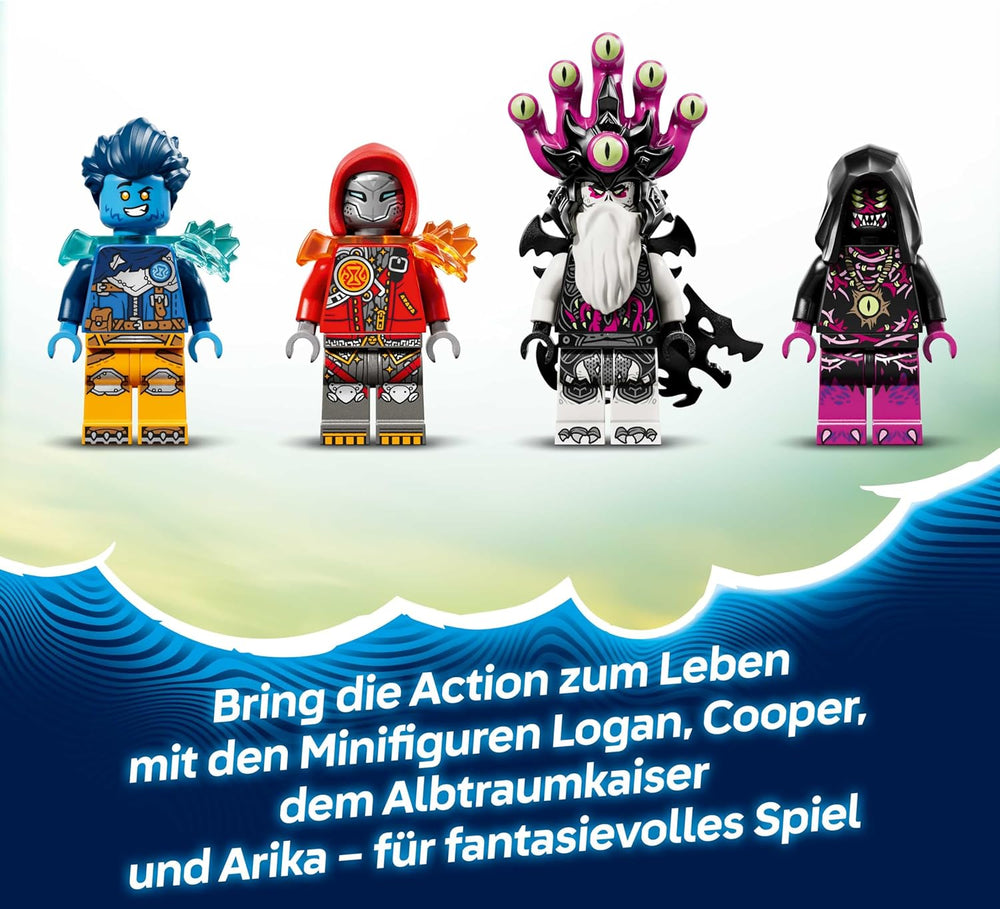 LEGO DREAMZzz 2en1 Dino-Düsenflieger - Dinosaurier Spielzeug verwandelbar in Stegosaurus - inkl. 4 Minifiguras y 2 Criaturas del Tesoro coleccionables - Regalo para niños a partir de 9 años - 71514