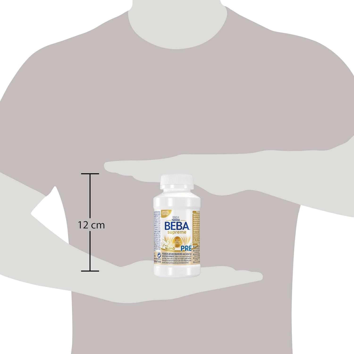 BEBA SUPREME PRE Leche inicial lista para tomar desde el nacimiento, papilla con DHA, solo lactosa, sin aceite de palma, pack de 8 (8 x 200 ml) Madre e Hijo Naty Shop