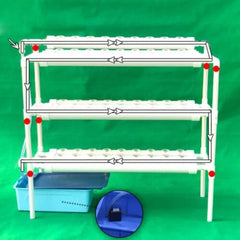 Pflanzen Pflanze Hydroponic System Kit de cultivo 90 sitios de plantas Drei Layer Satz GemüSe Tool Garten Systeme Plant Vegetal Hydrokultur Hydroponische Garden Hydroponik Anbausystem PflanzpläTzen 3Schicht