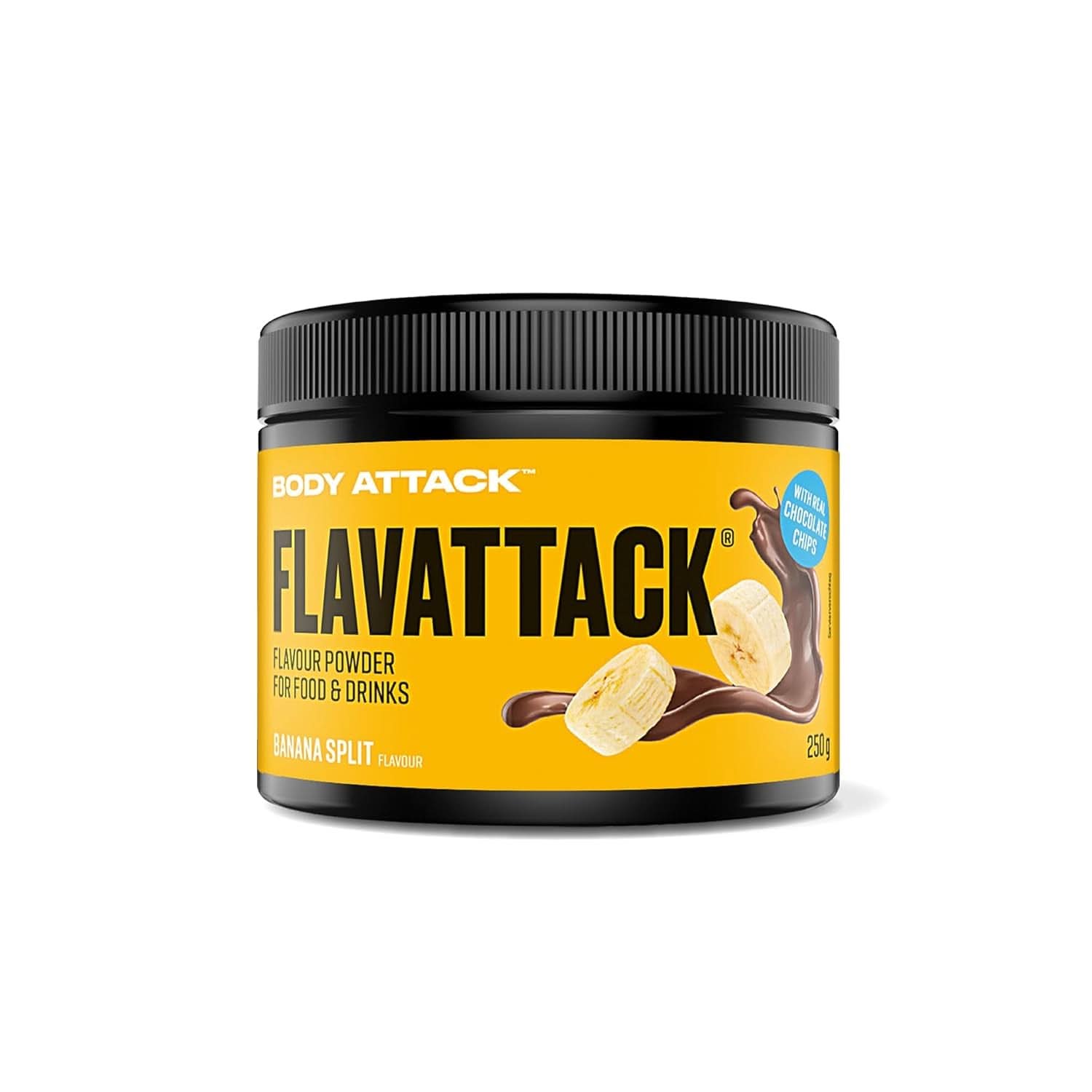 Body Attack Flavattack®, Double Choc Brownie, 250G / 83 porciones Aromas Naty Shop 250 gramos Banana Split