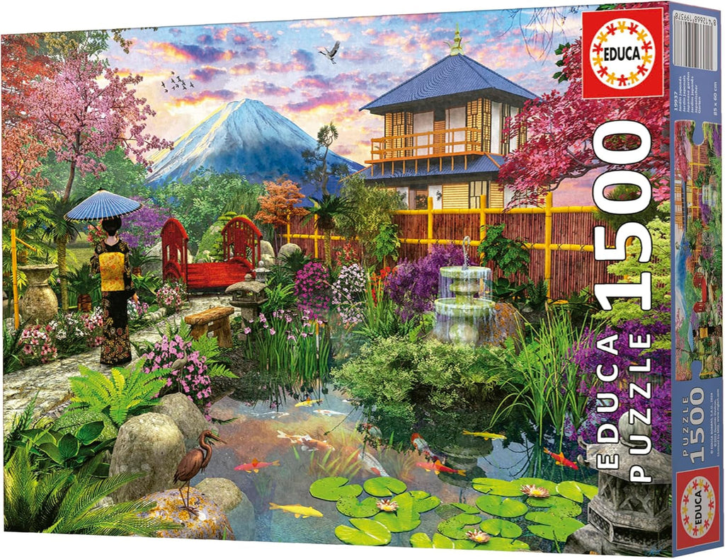 Educa - Puzzle de 1500 piese pentru adulti | Gradina Japoneza. Dimensiuni: 85 X 60 cm. Include lipiciul de puzzle Fixpuzzle. Pentru 14 ani (19937) Puzzle Naty Shop