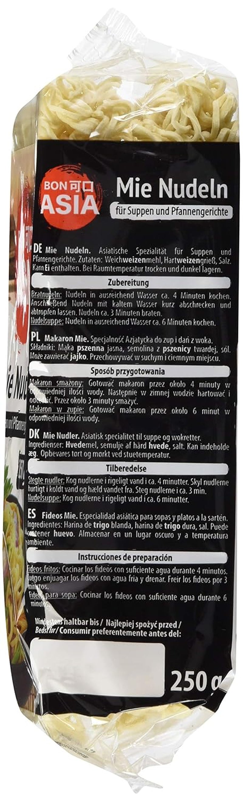 BONASIA Mie Noodle, sin Ei, 250 g