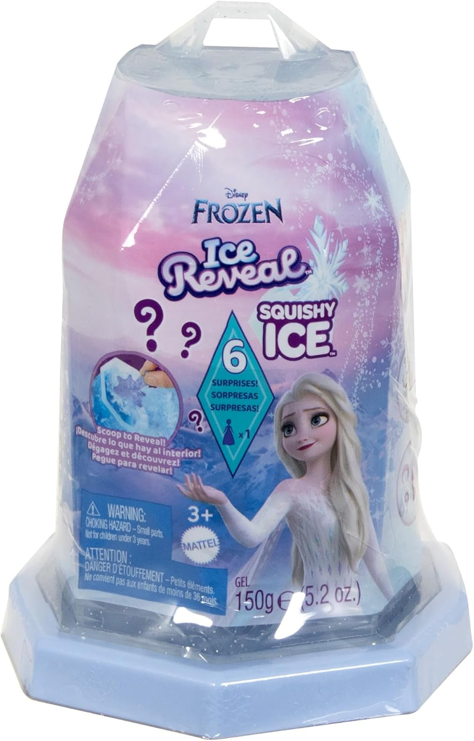 Mattel Disney Frozen Ice Reveal Muñeco Squishy Ice Gel y 6 Sorpresas, incluyendo figura de Friends y accesorios (los muñecos pueden variar) HRN77 Naty Shop Dolls