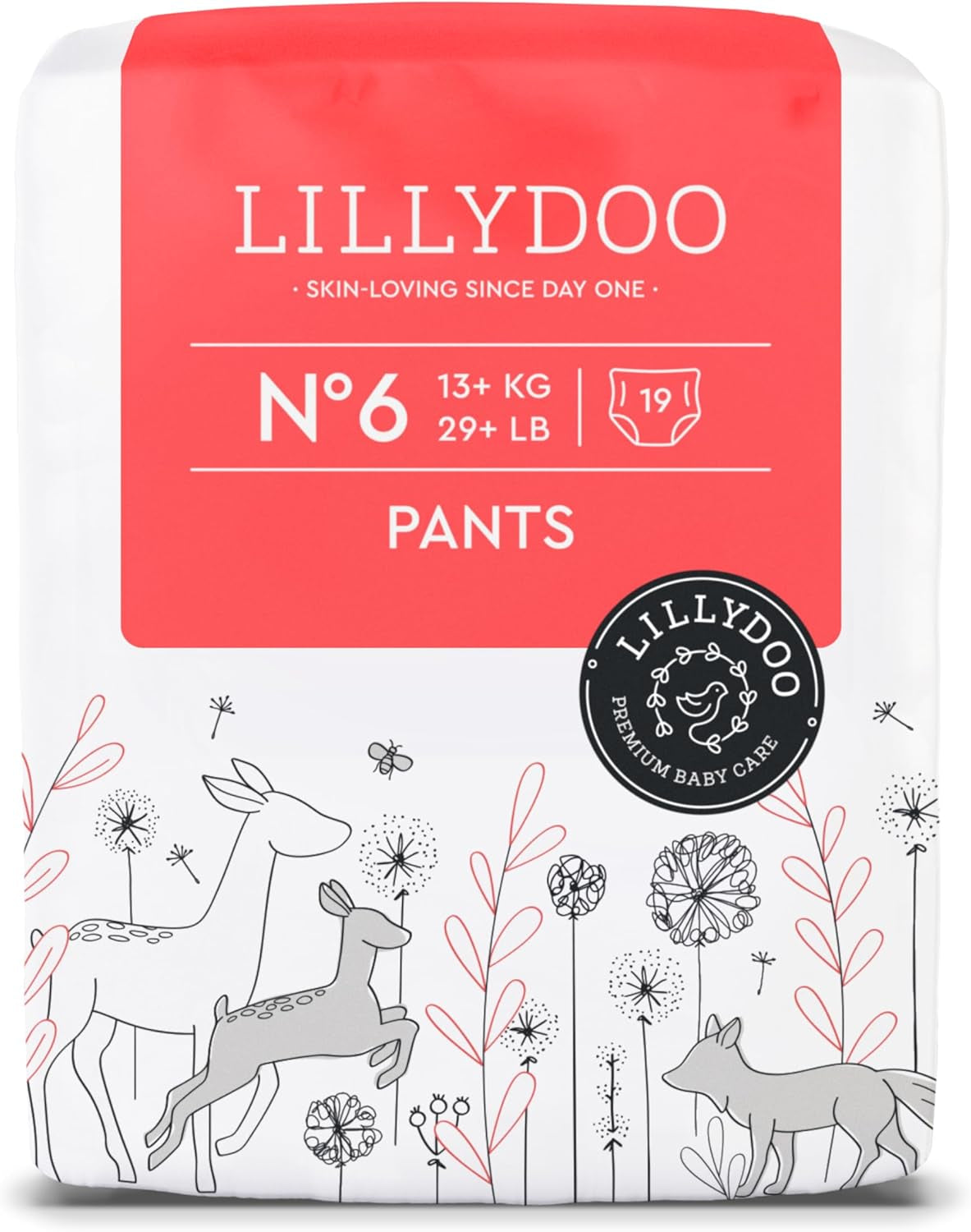 LILLYDOO Pantalones Skin Friendly Talla 5 (12-17kg) Caja Mensual (105 Piezas)
