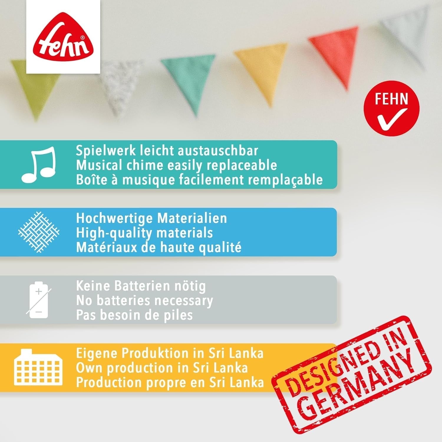 Fehn mini music box fairy - jucărie de pluș și ajutor pentru somn: cutie muzicală cu vânt cu melodia moale "Lacul lebedelor" liniștește în orice situație - pentru bebeluși și copii mici de la 0+ luni Jucarii Bebe Naty Shop