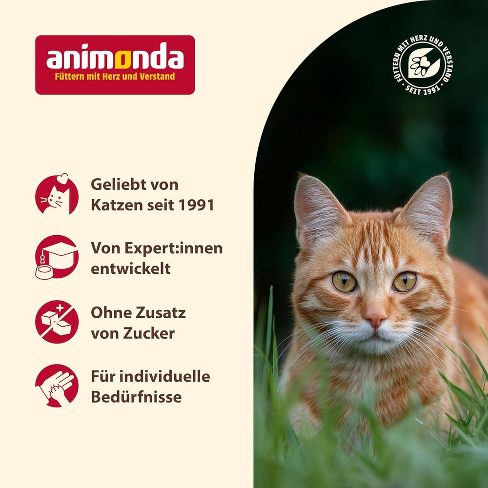 Animonda Carny Senior Hrană umedă pentru pisici cu vită + pui + brânză (6 x 200g), hrană umedă fără cereale și fără zahăr pentru pisici de 7 ani și peste, cu ingrediente proaspete și cărnoase
