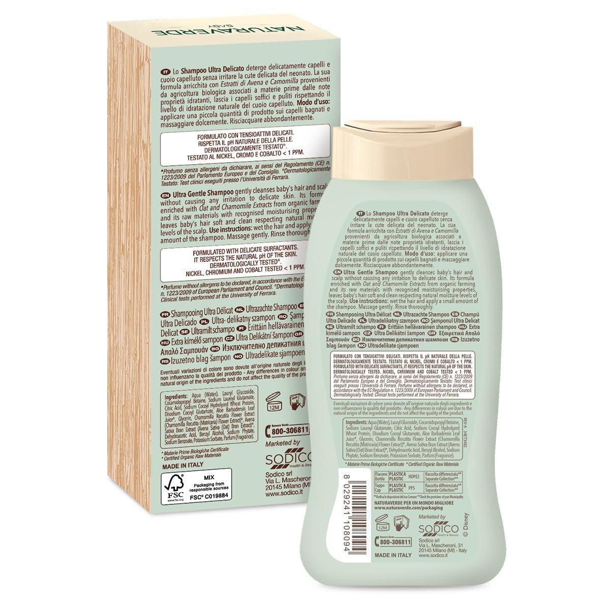 | Baby-BIO-Disney-Ultra Șampon delicat, 6x 200ml Copii - Baie si Skincare Naty Shop