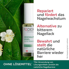 PODERM - STOP ENROJECIMIENTO DE UÑAS - Alternativa a la Laca Amarga - Suero de Cuidado Antiestrés 100% Natural - Activa el Crecimiento - Adultos/Niños - Fabricado en Suiza