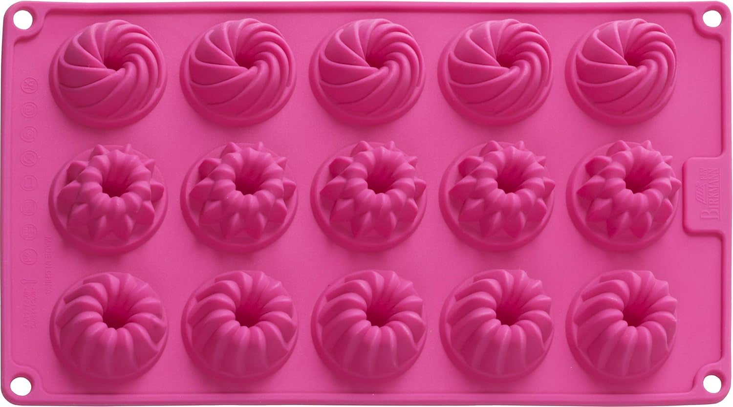 Birkmann, Easy Baking, Donutblech, Backform Für 6 Donuts, Mit Hochwertiger Antihaftbeschichtung, Ø 9 cm, Mit Rezept, 881631 Moldes y bandejas para hornear Naty Shop 15Er Gugelhupfform