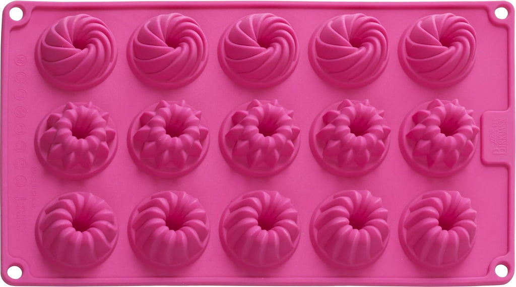 Birkmann, Easy Baking, Donutblech, Backform Für 6 Donuts, Mit Hochwertiger Antihaftbeschichtung, Ø 9 Cm, Mit Rezept, 881631 Matrite si tavi pentru copt Naty Shop 15Er Gugelhupfform