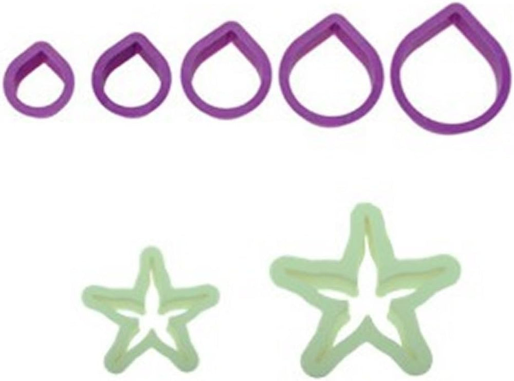 KIT 7 Cortadores Rosen-Set, Plástico, Morado, 8,5 x 8,5 x 5 cm