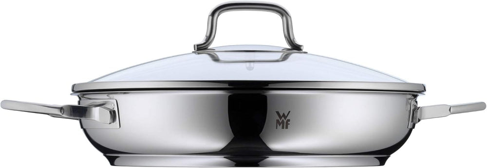 Cacerola inducción WMF Devil 26 cm con tapa de cristal, acero inoxidable con revestimiento Cromargan, revestimiento cerámico, apta para horno Ollas y sartenes Naty Shop