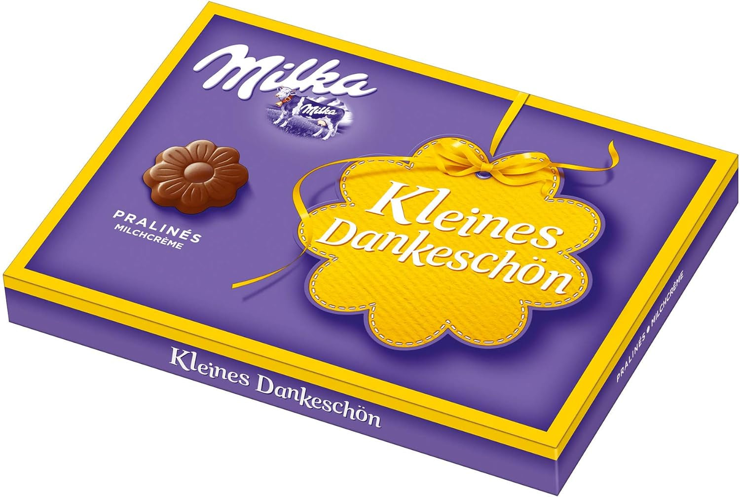 Praliné Milka Little Thank You – Chocolate con leche alpino con relleno fino de crema de leche – 12 x 44 g