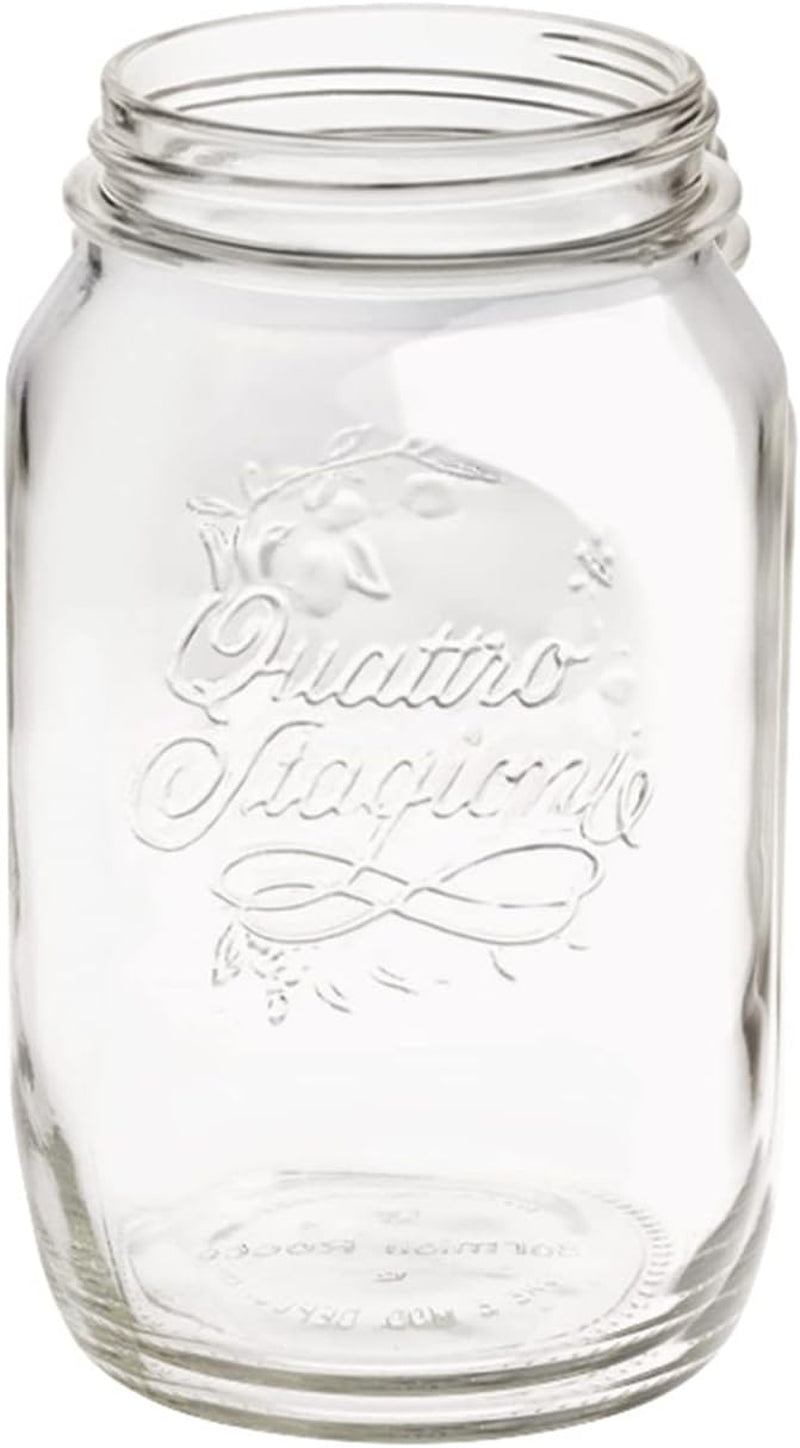 Bormioli QUATTRO STAGIONI borcan de depozitare 1 litru (pachet de 2) Cutii depozitare alimente Naty Shop