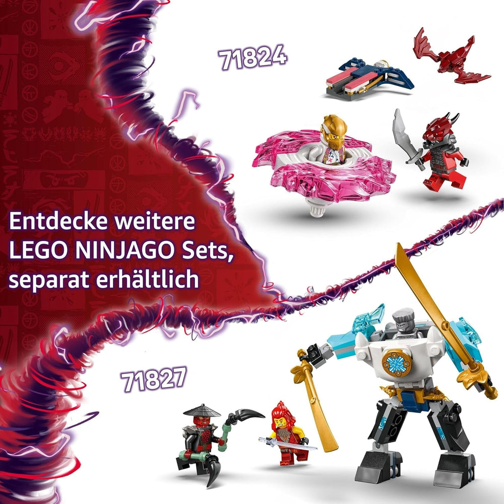 LEGO NINJAGO Spinjitzu Spinner Dragón de Sora - Juguete Ninja de Acción con 2 Minifiguras - Set de Juego Pequeño para Niños - Idea de Regalo para Niños y Niñas de 6 Años 71824 Juegos de Construcción Besuche den LEGO-Store