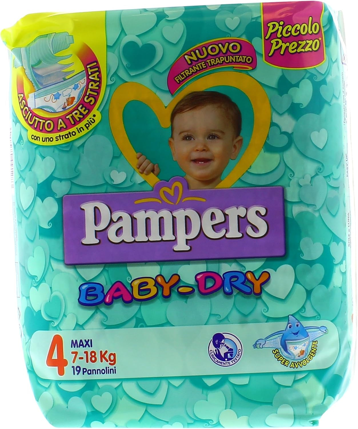 Pampers (versión antigua), bragas, talla 4, 9 kg-15 kg, paquete de tres (1 x 88 pañales)