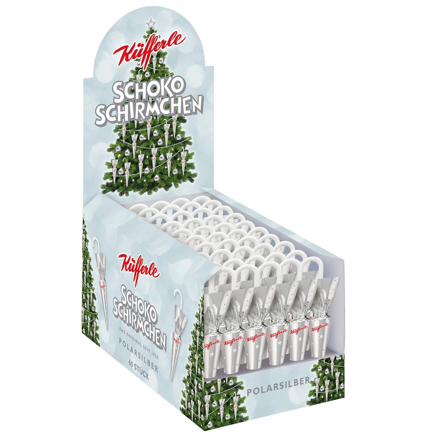 Sombras de chocolate Küfferle Polar Silver 810g (60 piezas)