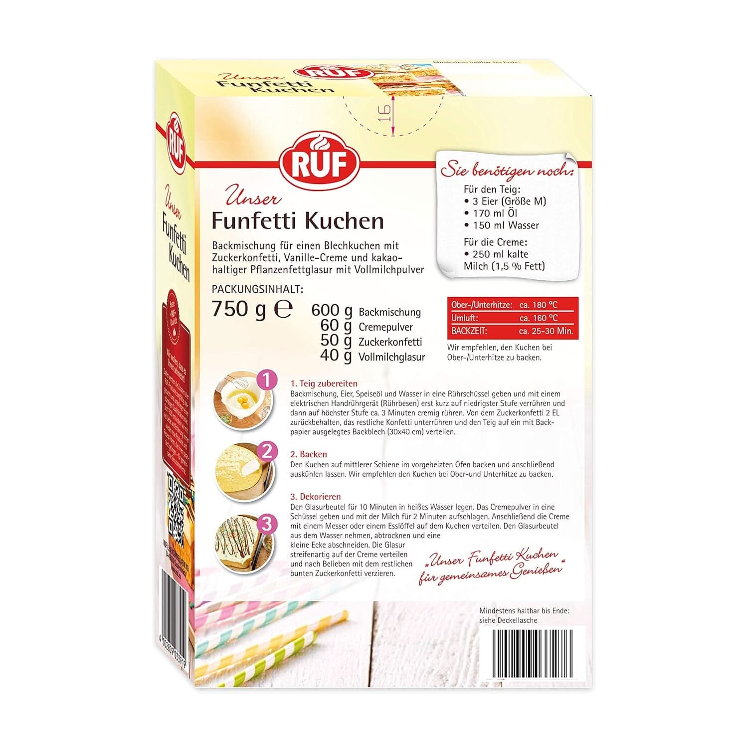 RUF Mezcla para tartas, varios colores Esmaltes y Decoración Naty Shop