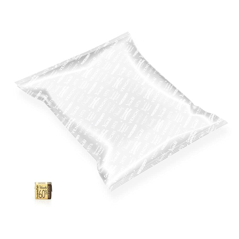 Venchi Cubotto de chocolate negro puro al 60% en paquete de 1 kg - vegano, sin gluten