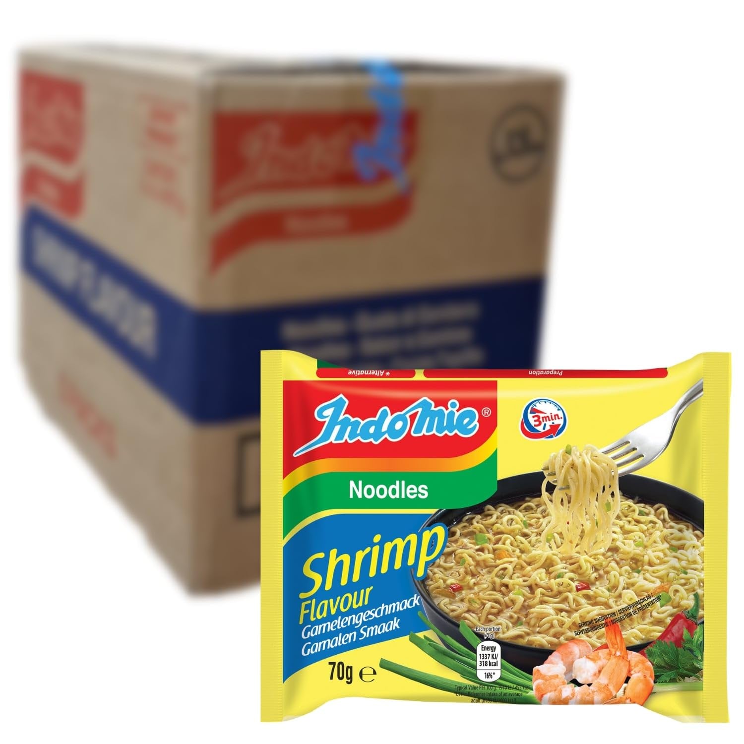 INDOMIE - Fideos instantáneos Mi Goreng - Paquete múltiple (40 x 80 g)