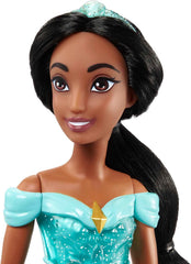 Mattel Disney Princess Toy Jasmine Fashion Muñeca móvil con ropa y accesorios brillantes Regalo inspirado en la película de Disney para niños HLW12 Naty Shop Dolls