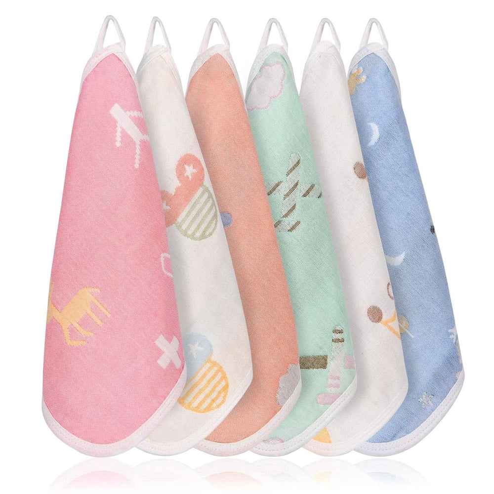 Toallas de muselina para bebé, pack de 8 toallas absorbentes de algodón orgánico, 25 x 25 cm Mother and Baby Naty Shop